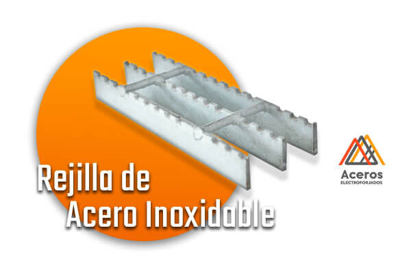 Imagen a detalle de una rejilla de acero inoxidable