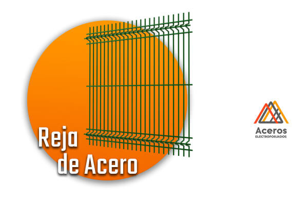 Reja de acero verde sobre fondo naranja