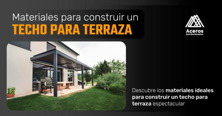 Techo de terraza construido con perfiles y láminas de acero